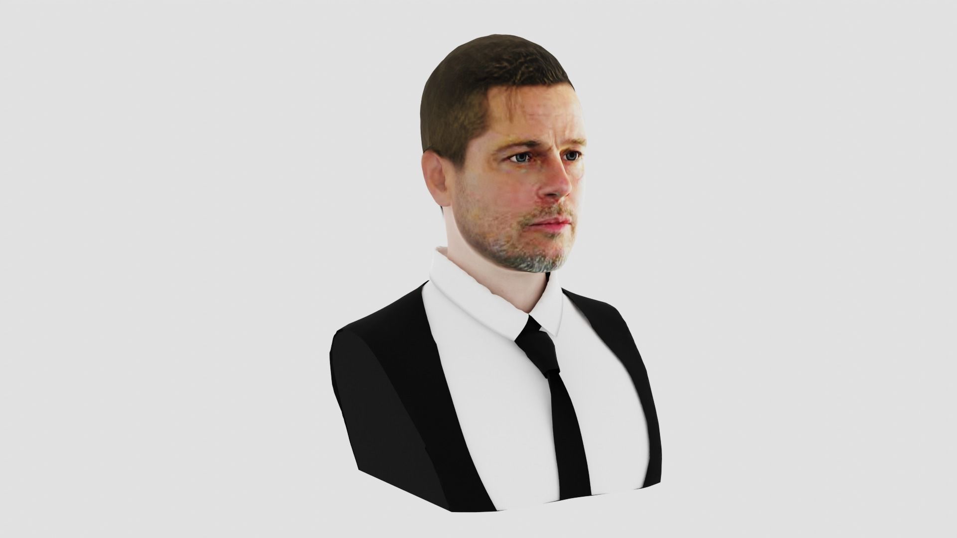 Brad Pitt 3D print model_6