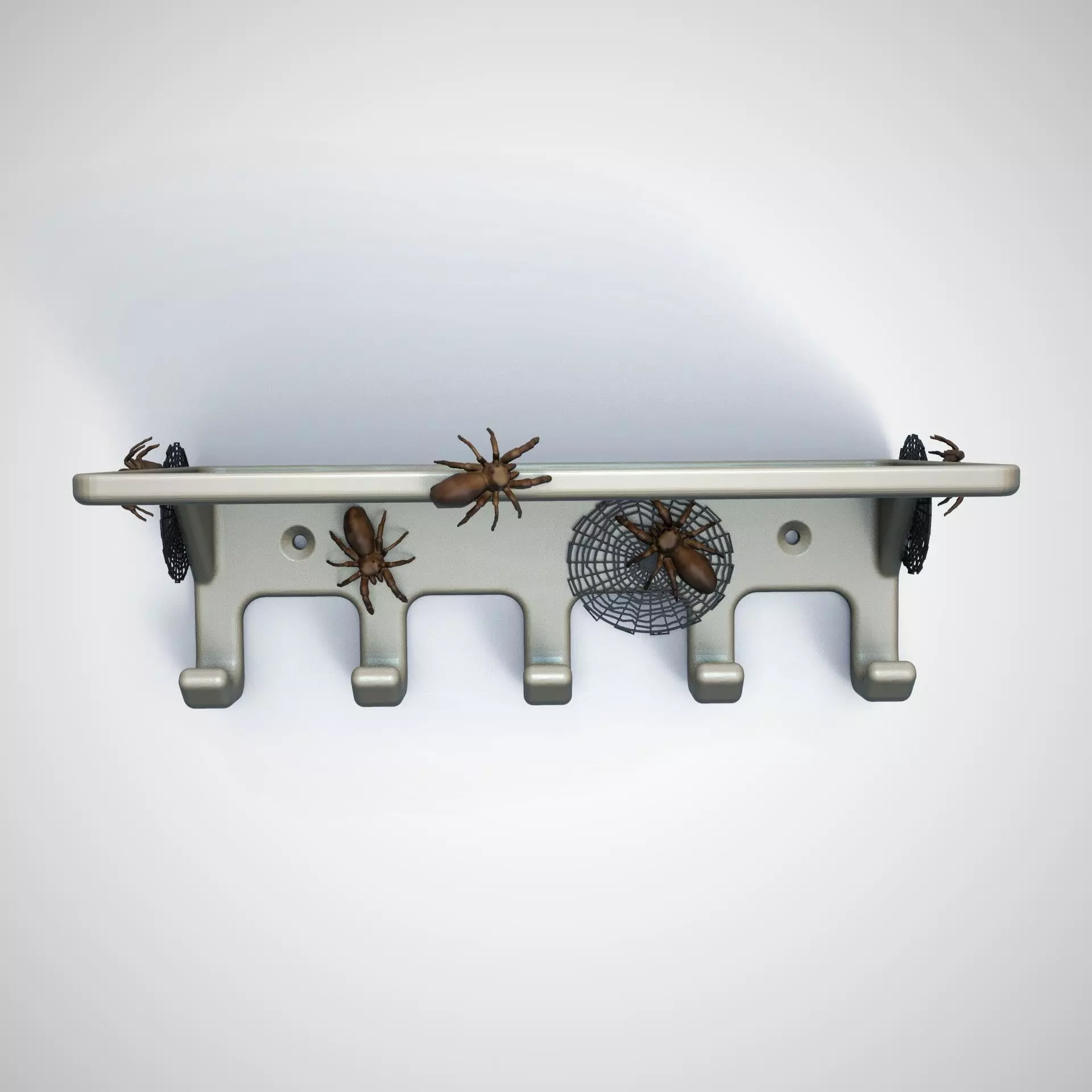 Spider key holder spider webs shelf and coat rack 3D print model