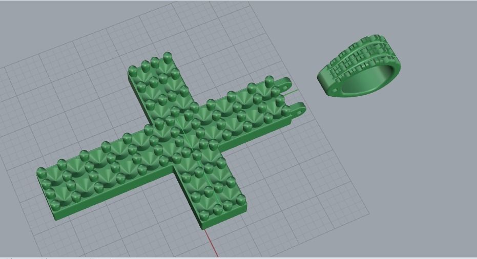 Pendant cross Model 1706 3D print model_2