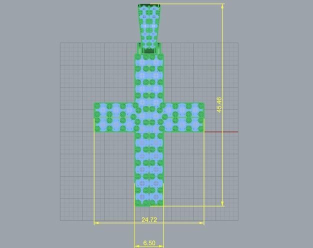 Pendant cross Model 1706 3D print model_5