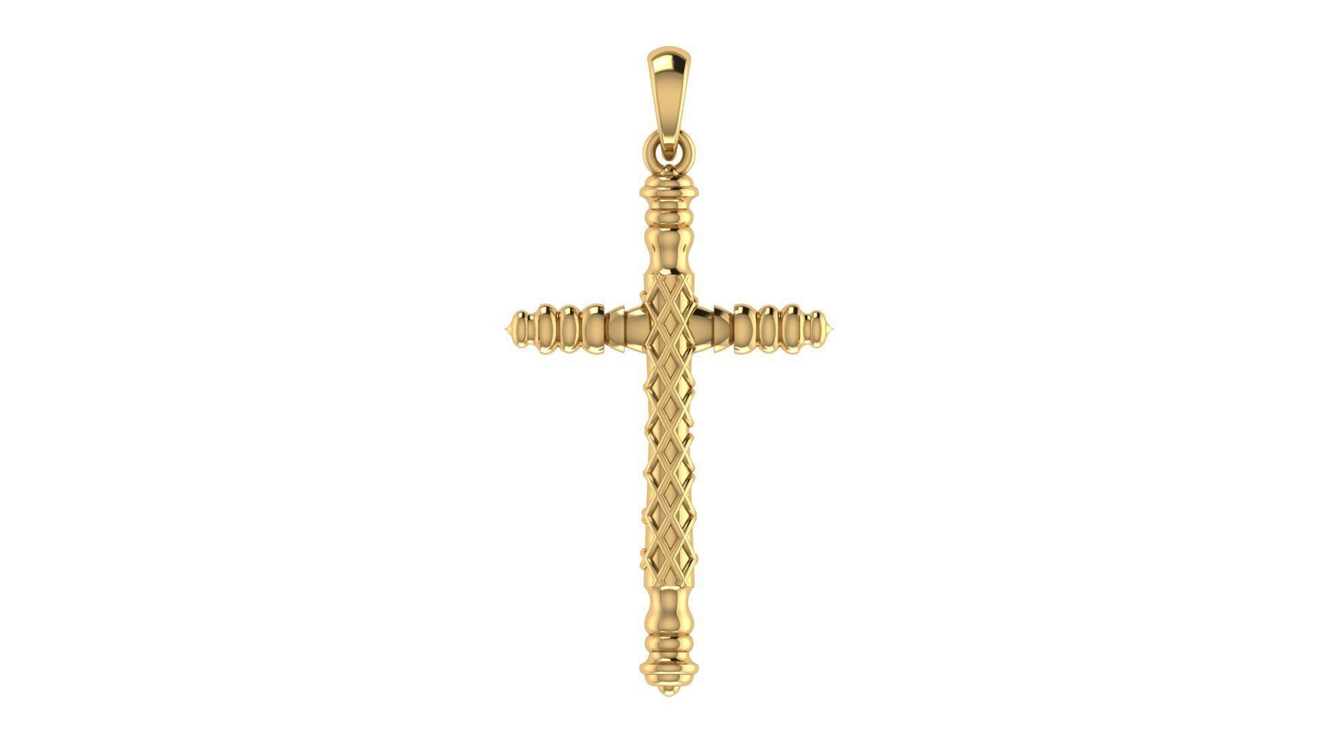 CROSS PENDANT CR146 3D print model_4