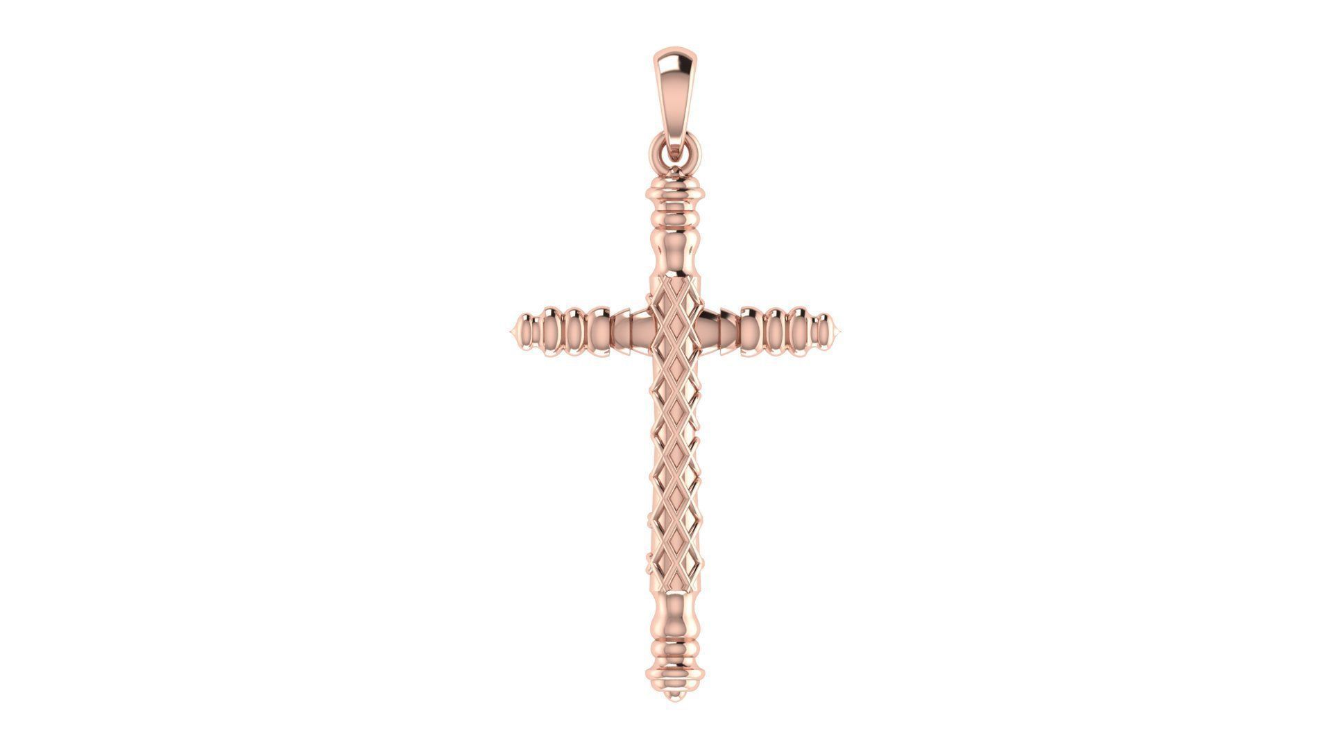 CROSS PENDANT CR146 3D print model_3