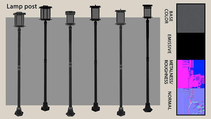 Lamp post Free 3D model