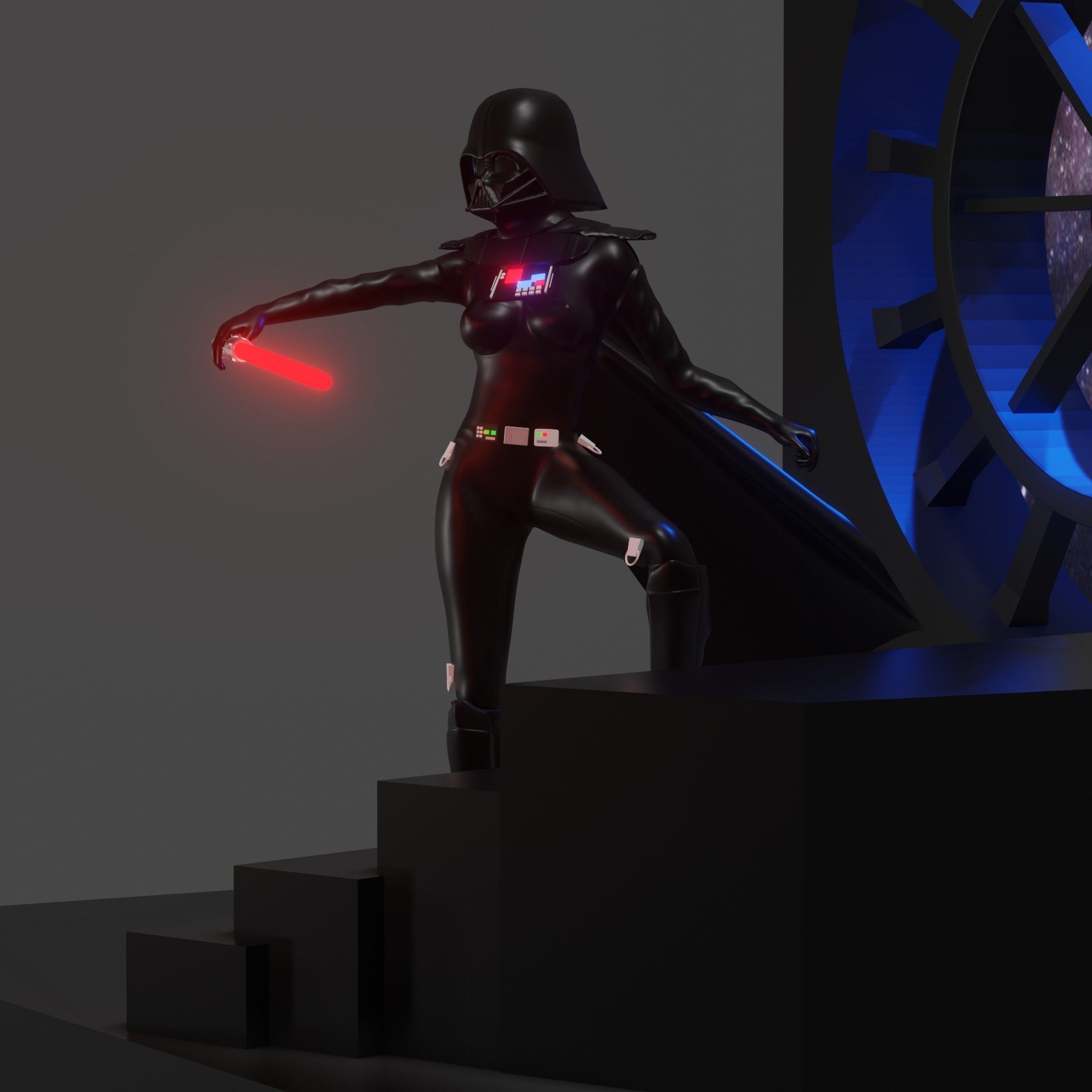 DARTH VADER FEMALE 3D print model_3