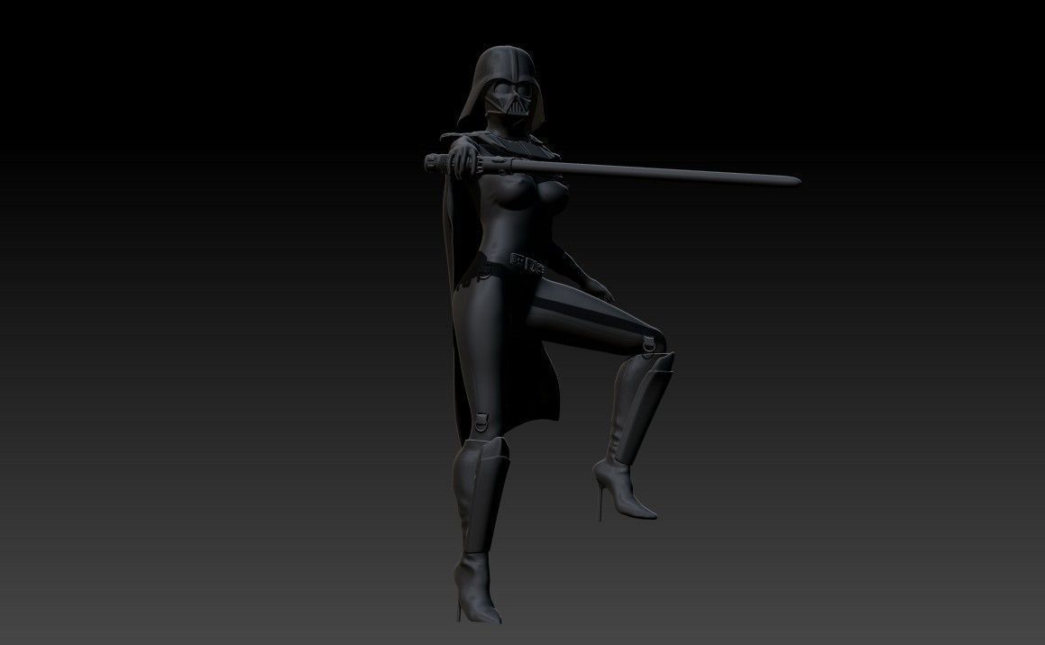 DARTH VADER FEMALE 3D print model_5
