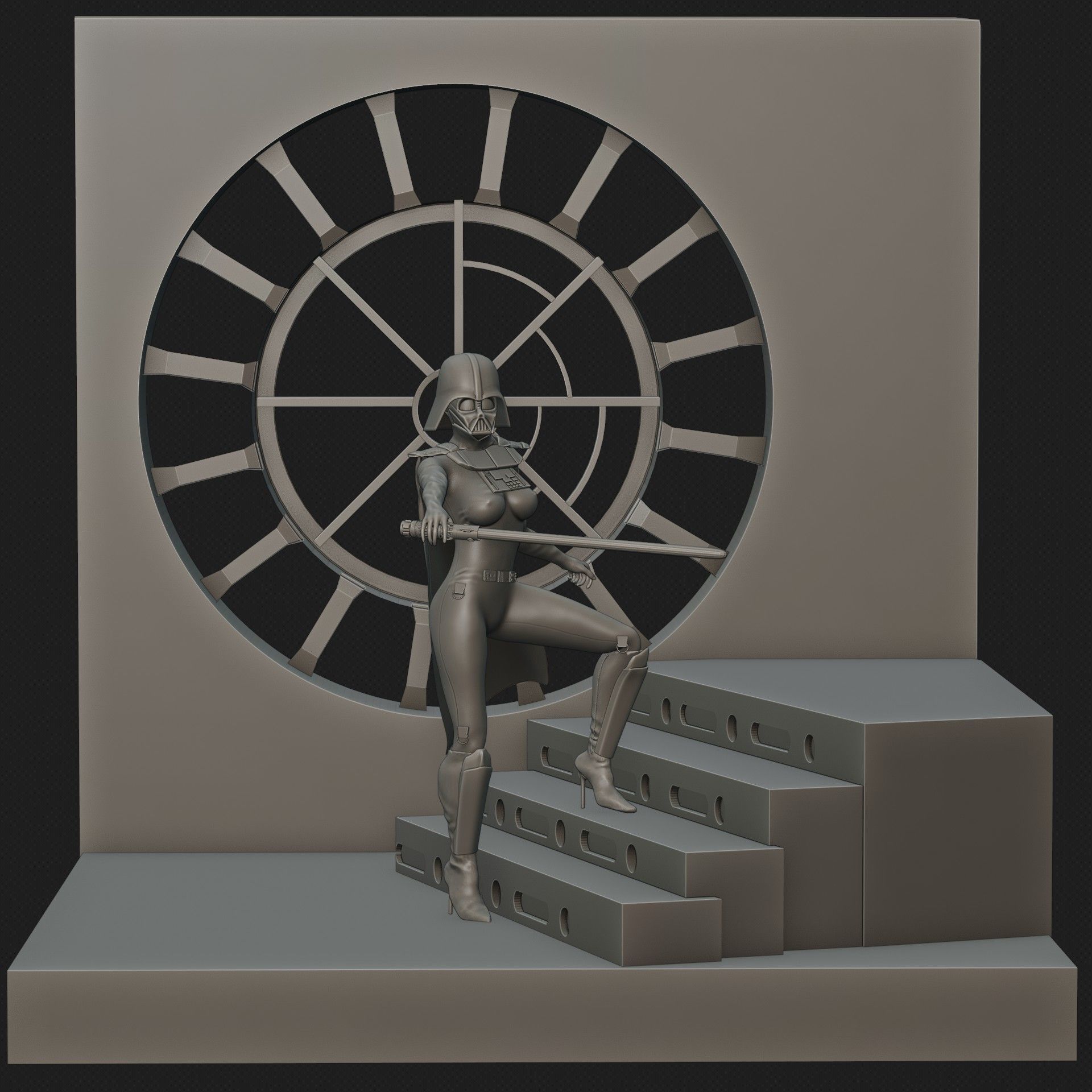 DARTH VADER FEMALE 3D print model_8