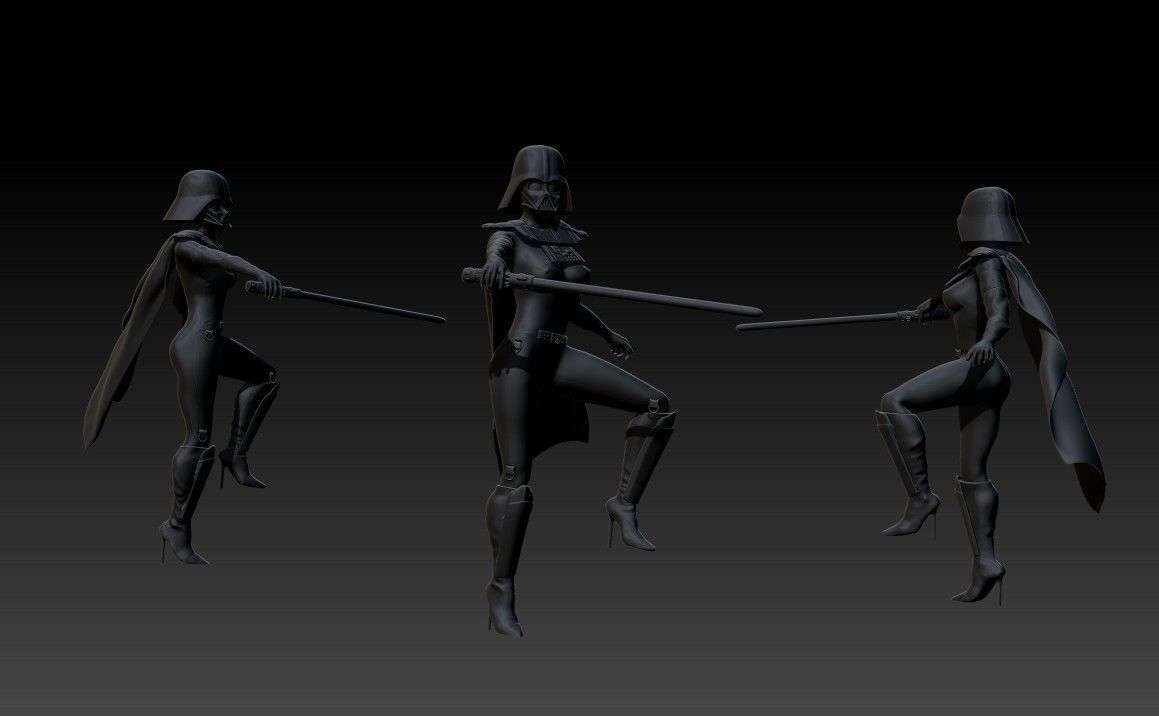 DARTH VADER FEMALE 3D print model_6