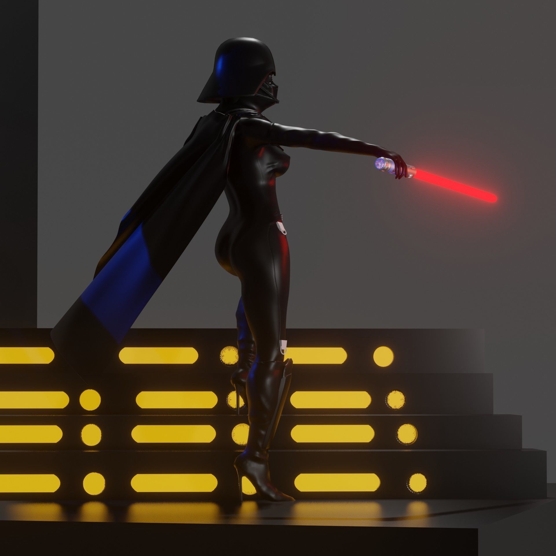DARTH VADER FEMALE 3D print model_2