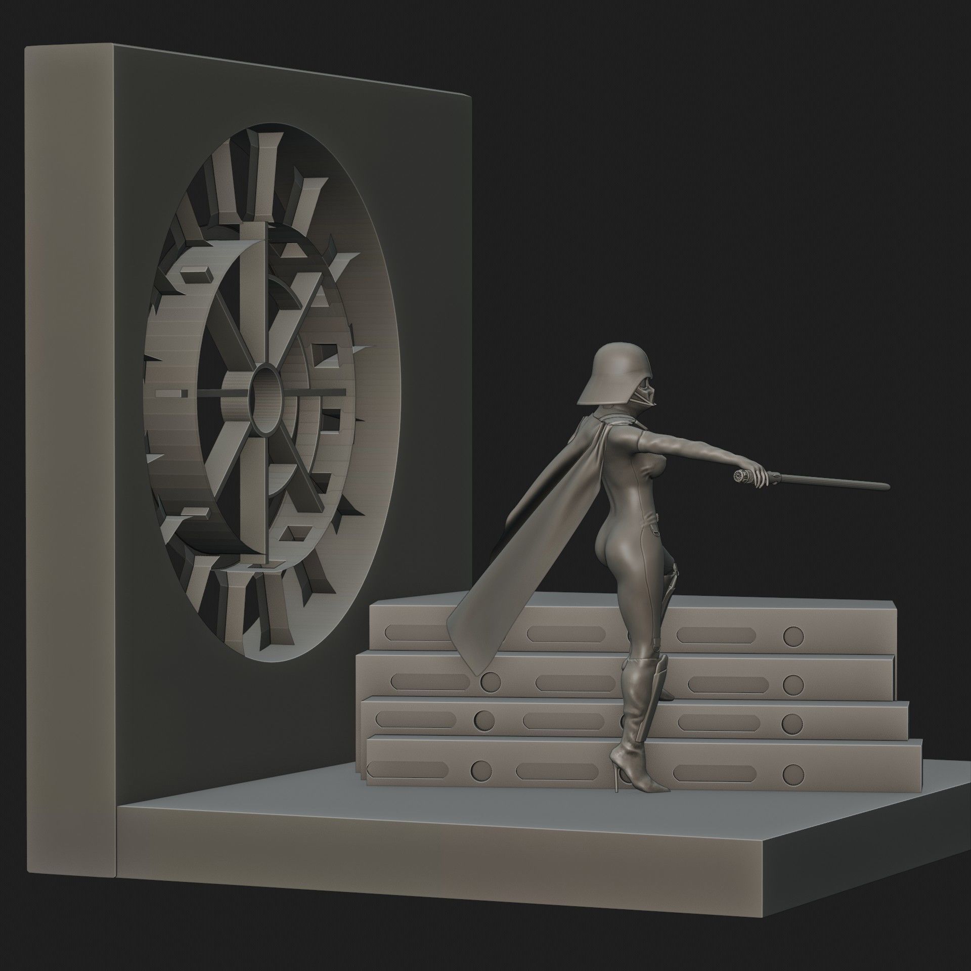 DARTH VADER FEMALE 3D print model_9