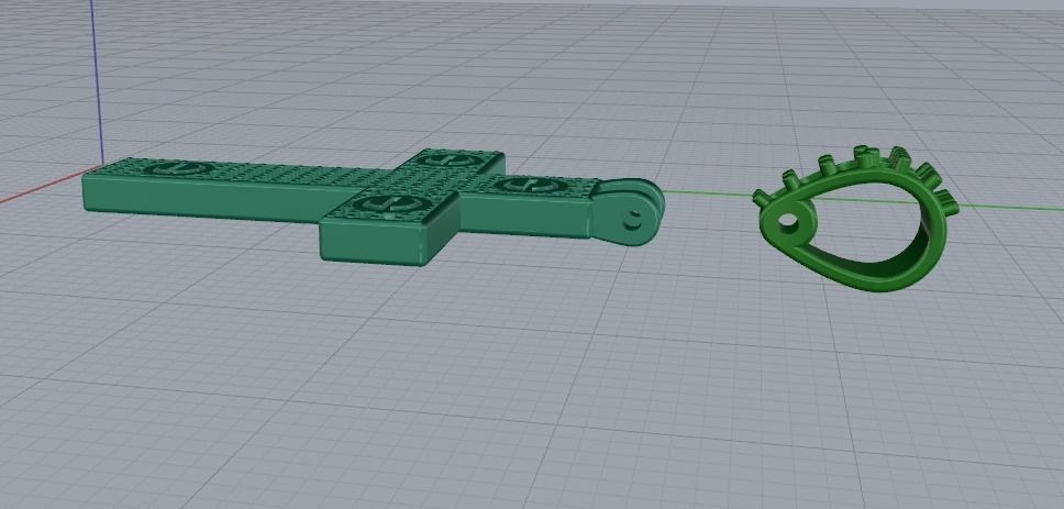 Pendant Cross Model 1717 3D print model_3