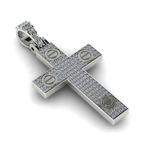 Pendant Cross Model 1717 3D print model_1