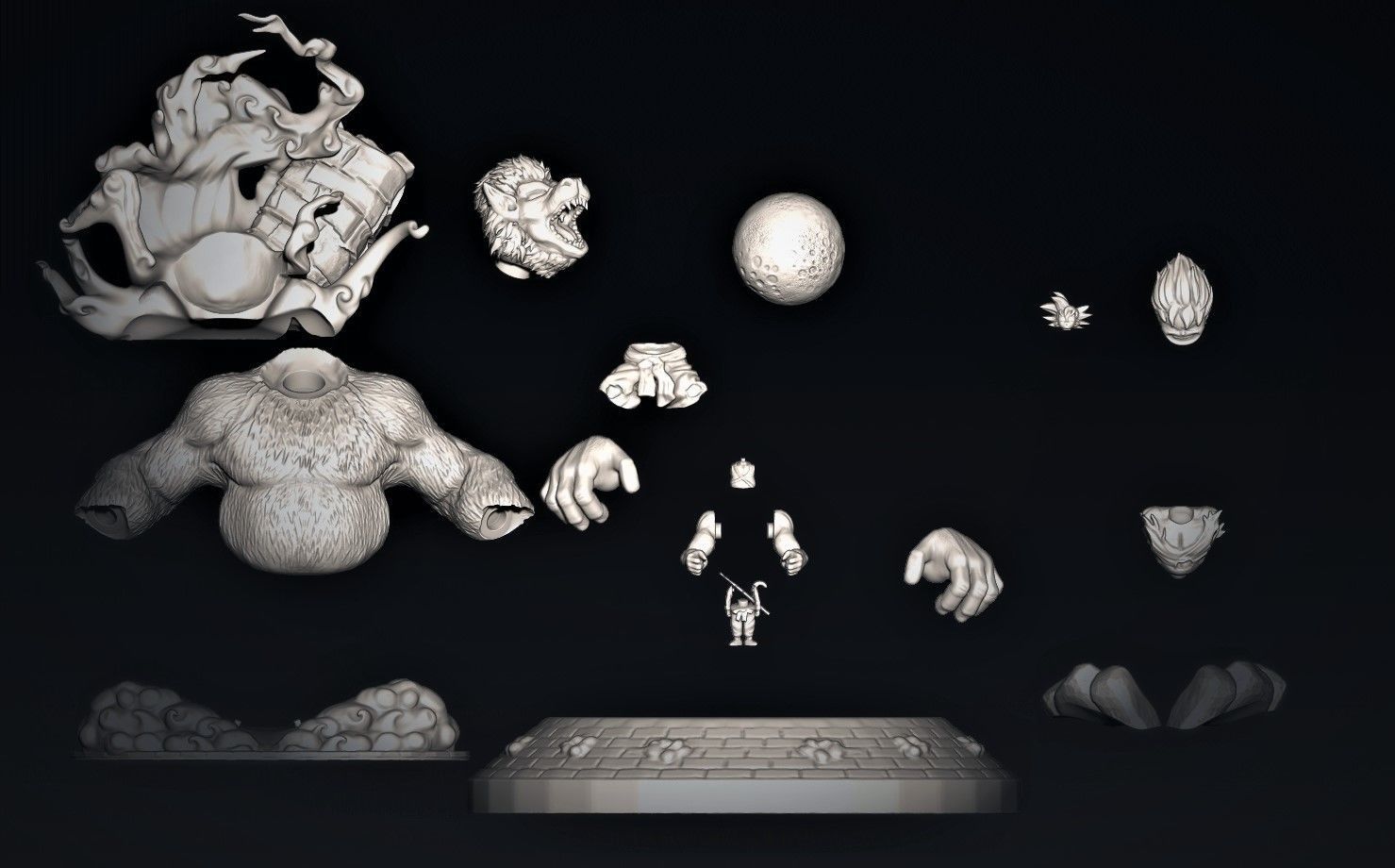 GOKU TRANSFORMACION TRANSFORMATION 3D print model_7