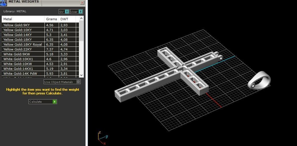 Pendant cross Model 1714 3D print model_8
