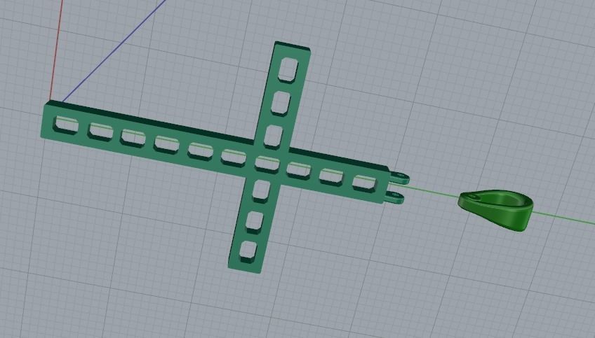 Pendant cross Model 1714 3D print model_5