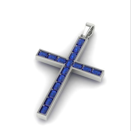 Pendant cross Model 1714 3D print model_2