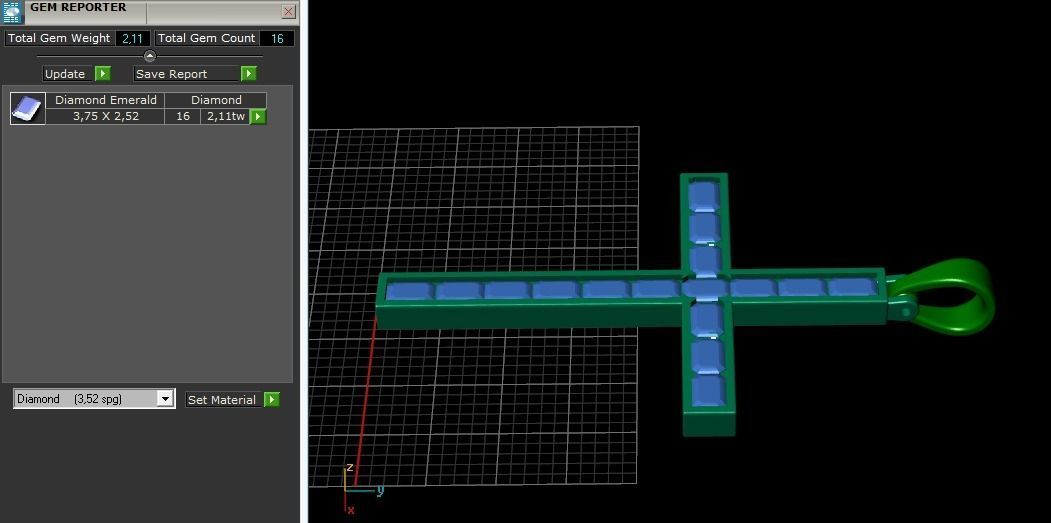 Pendant cross Model 1714 3D print model_9