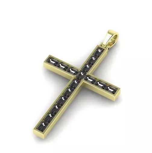 Pendant cross Model 1714 3D print model_0