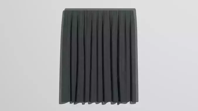 Realistic Curtain pleated skirt Low-poly 3D model