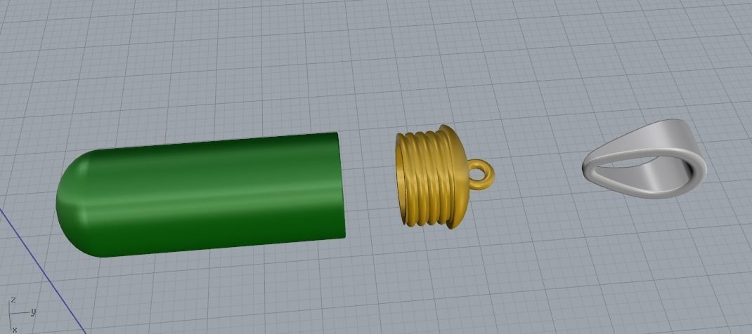 Pill box pendant Model 1709 3D print model_3
