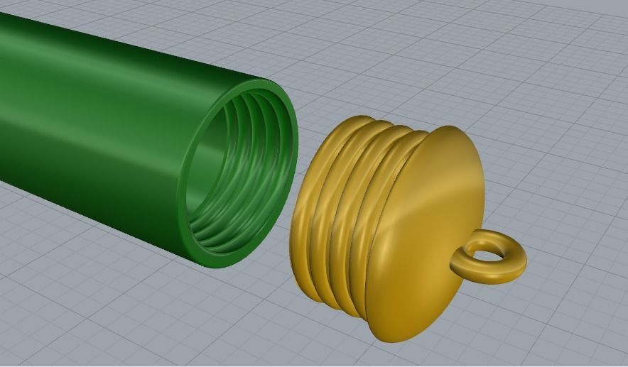 Pill box pendant Model 1709 3D print model_2
