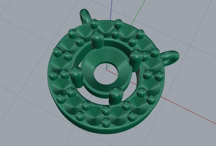 Pendant Model 1721 3D print model_2