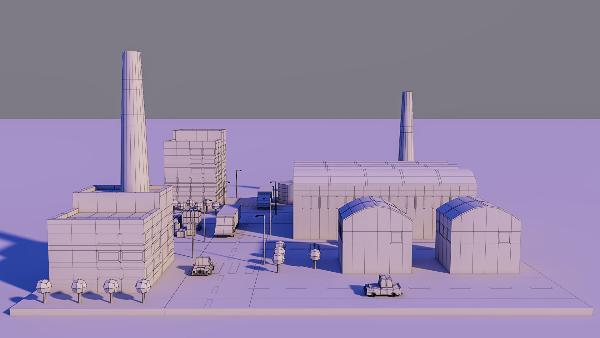 Low Poly factory- Low Poly Assets Low-poly 3D model Low-poly 3D model_9