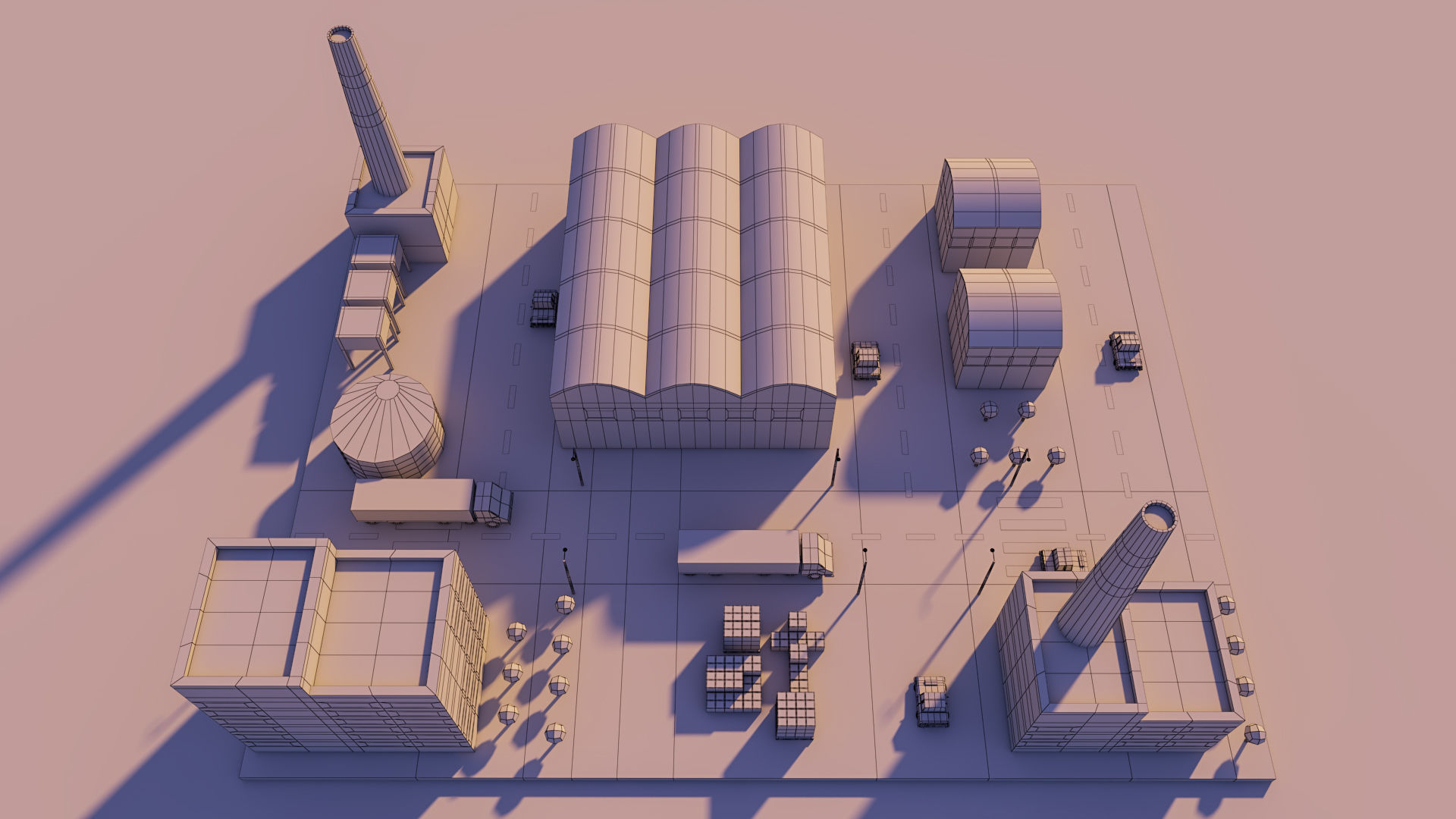 Low Poly factory- Low Poly Assets Low-poly 3D model Low-poly 3D model_8