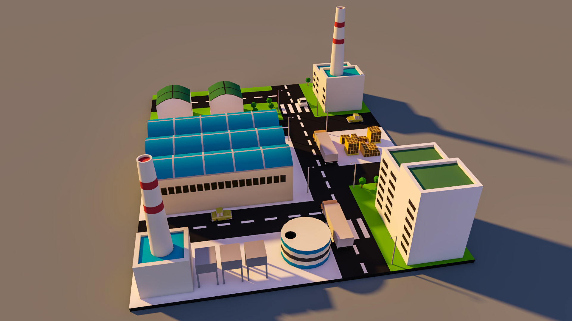 Low Poly factory- Low Poly Assets Low-poly 3D model Low-poly 3D model_2