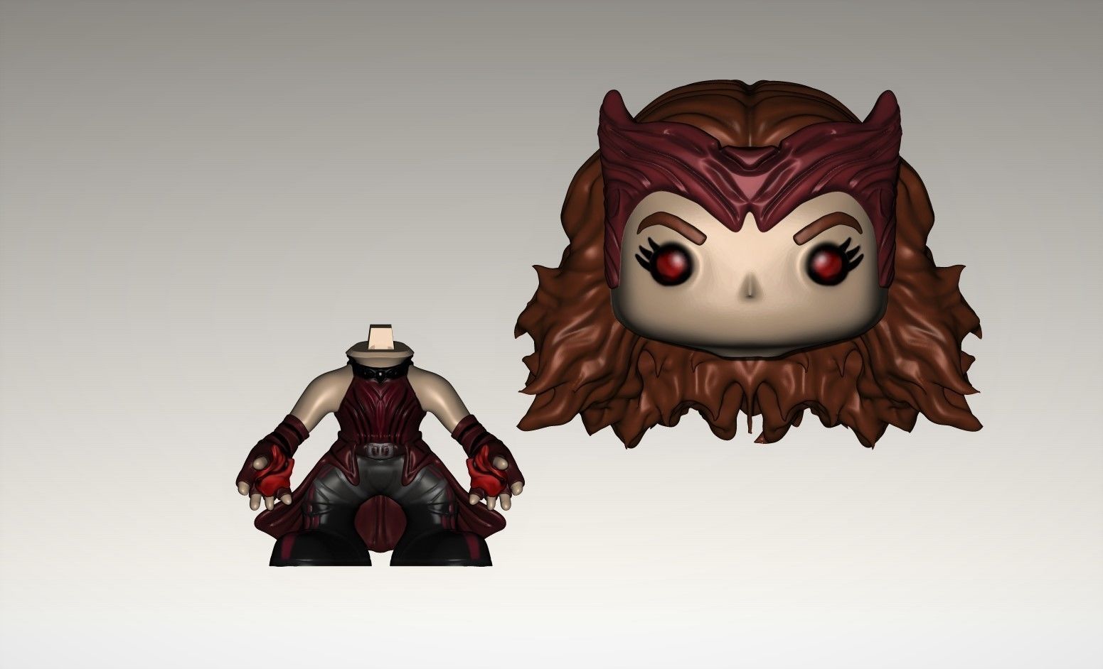 Wanda Vision Funko Scarlett Witch 3D print model_4