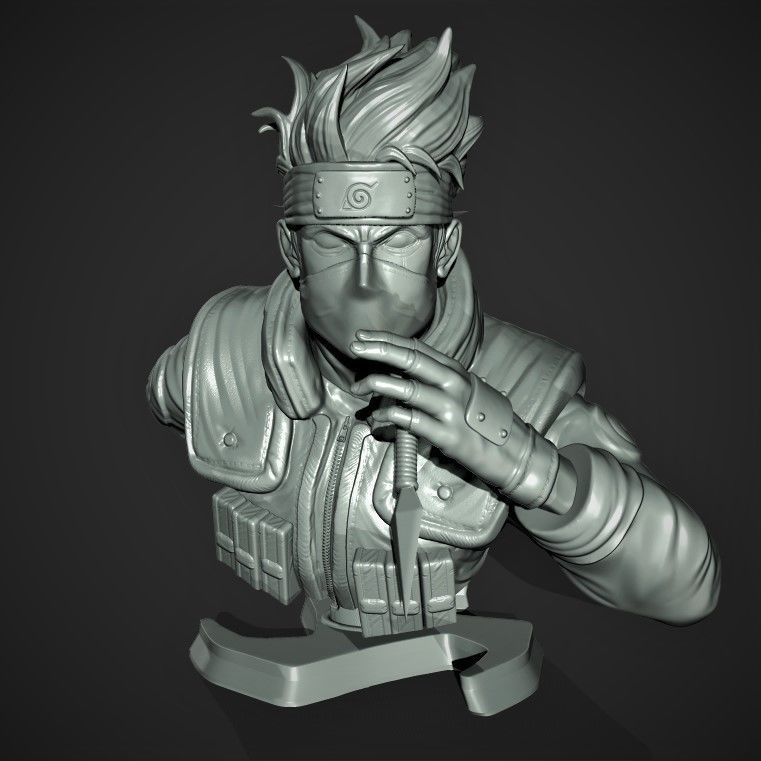 KAKASHI BUST 3D print model_3