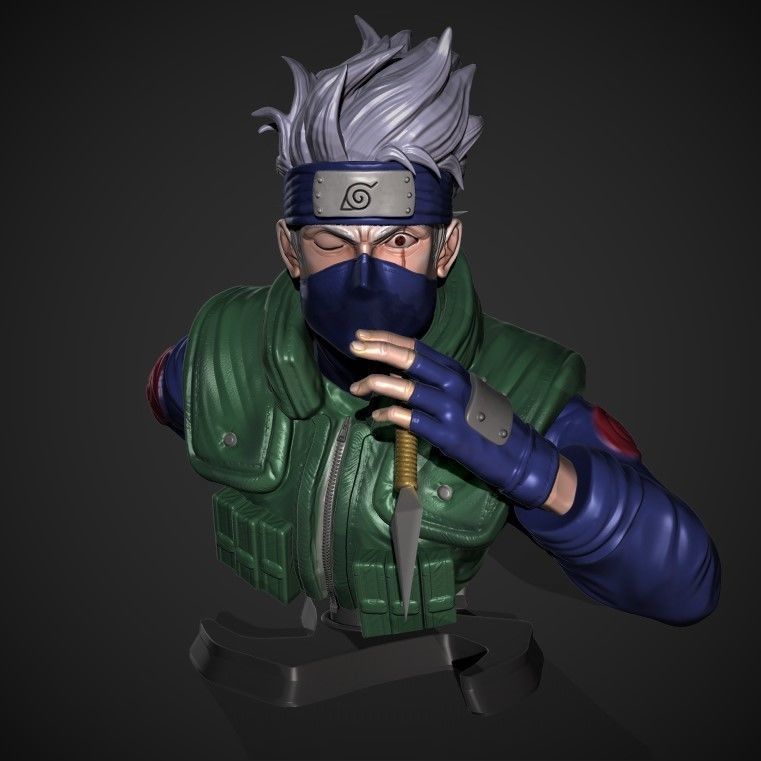 KAKASHI BUST 3D print model_2