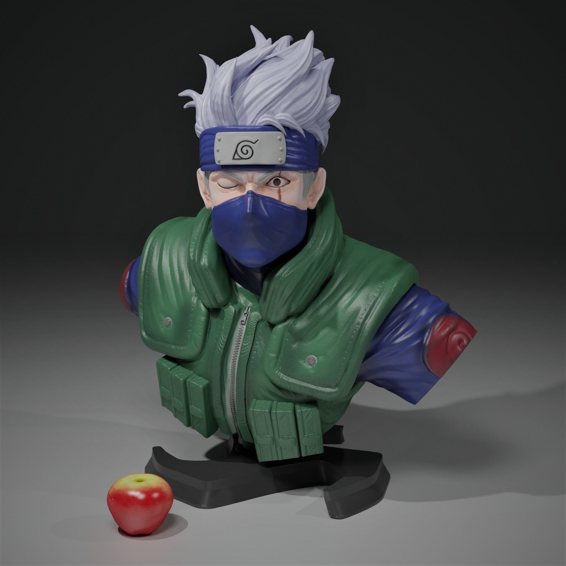 KAKASHI BUST 3D print model_7