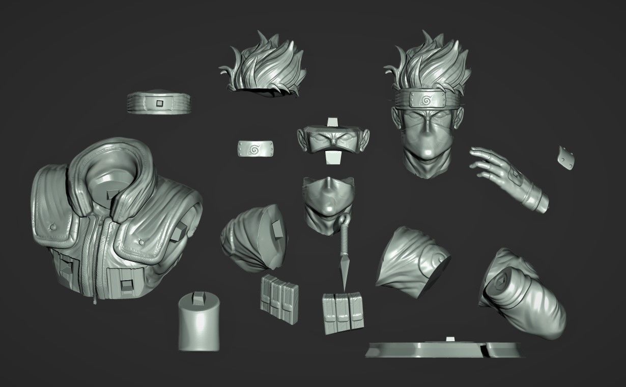 KAKASHI BUST 3D print model_9
