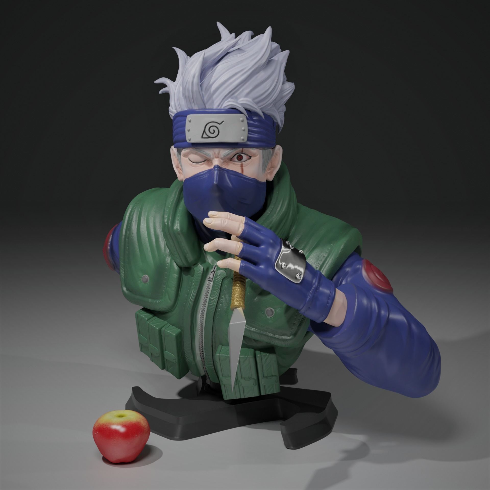 KAKASHI BUST 3D print model_8
