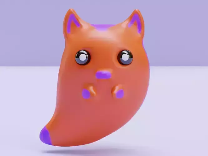 Ghost-cat orange and fox toy