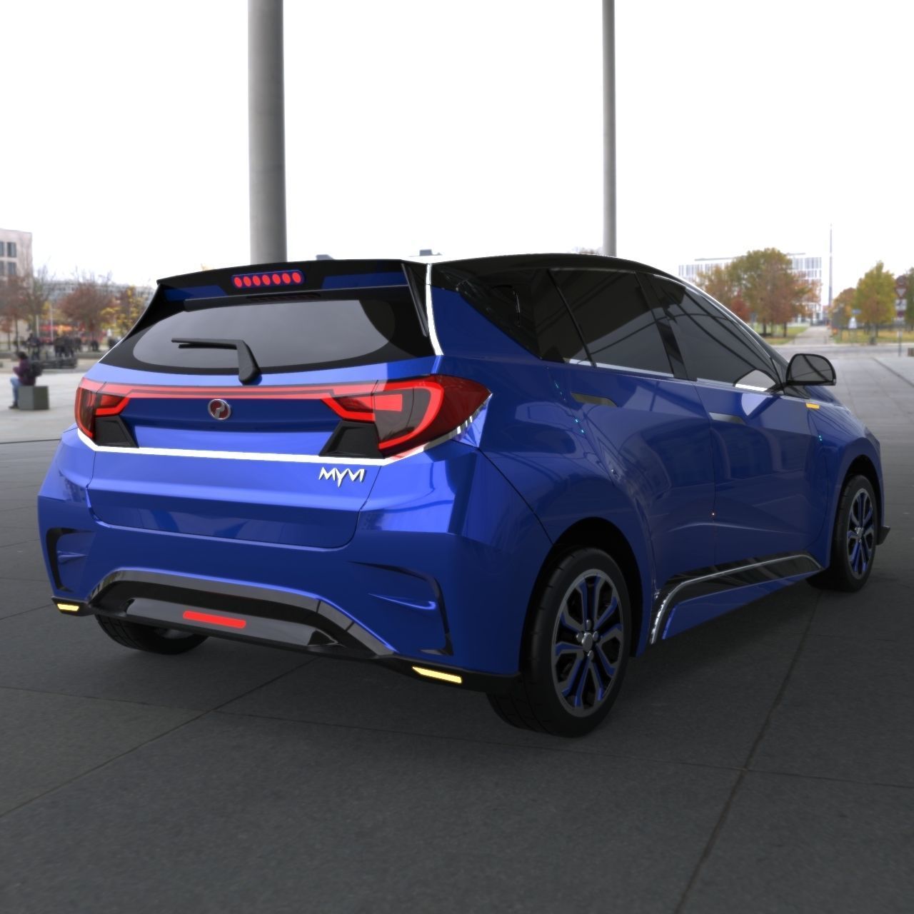 Compact Car Concept  3D model_3
