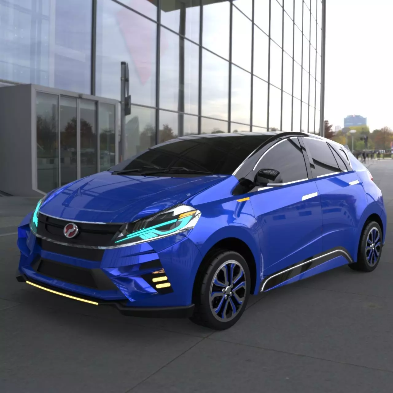 Compact Car Concept  3D model_0