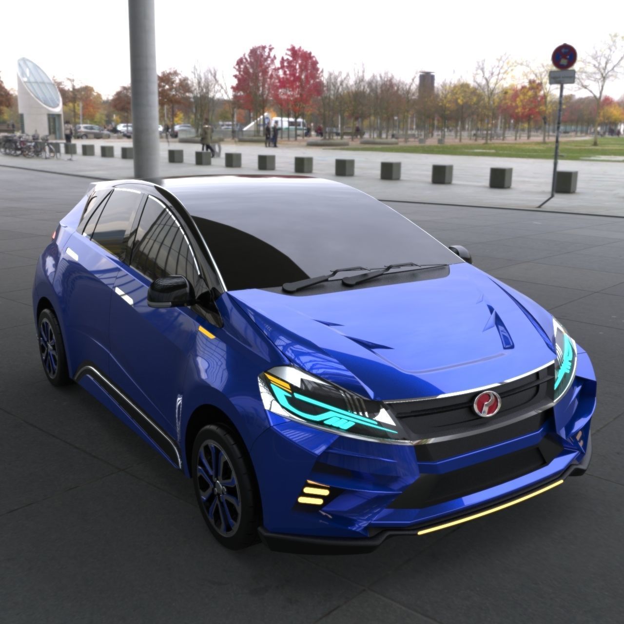 Compact Car Concept  3D model_2