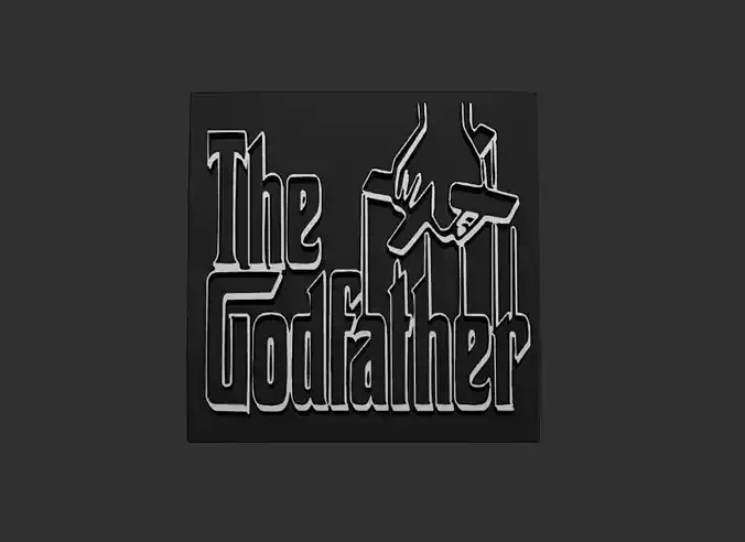 The Godfather logo 3D El padrino