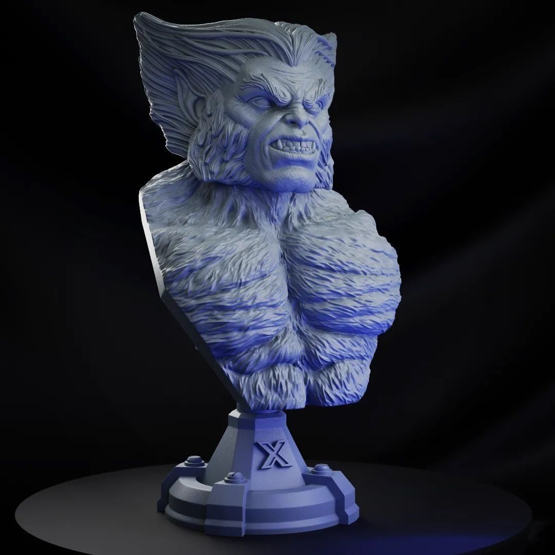 BEAST X-MEN BUST 3D print model_18