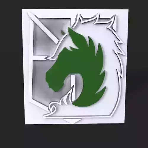 Shingeki no Kyojin logo 3D Attack on titan Military police