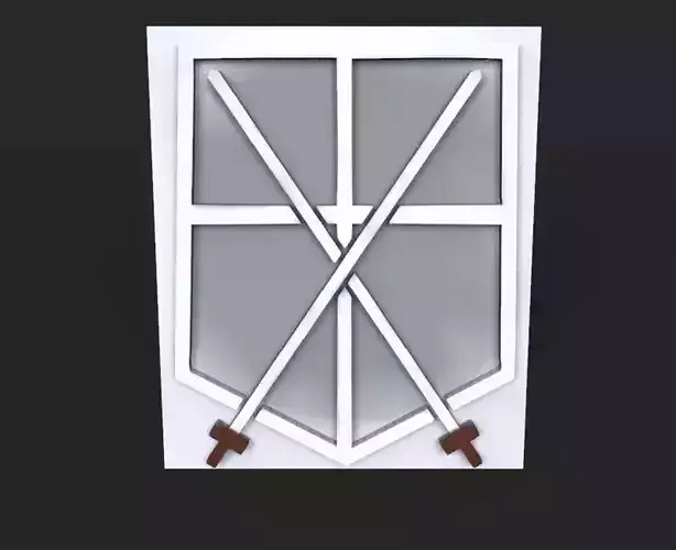 Shingeki no Kyojin logo 3D Attack on titan Conscript troop