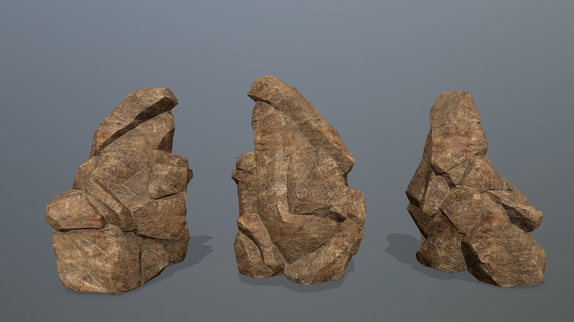 desert rocks  Low-poly 3D model_14