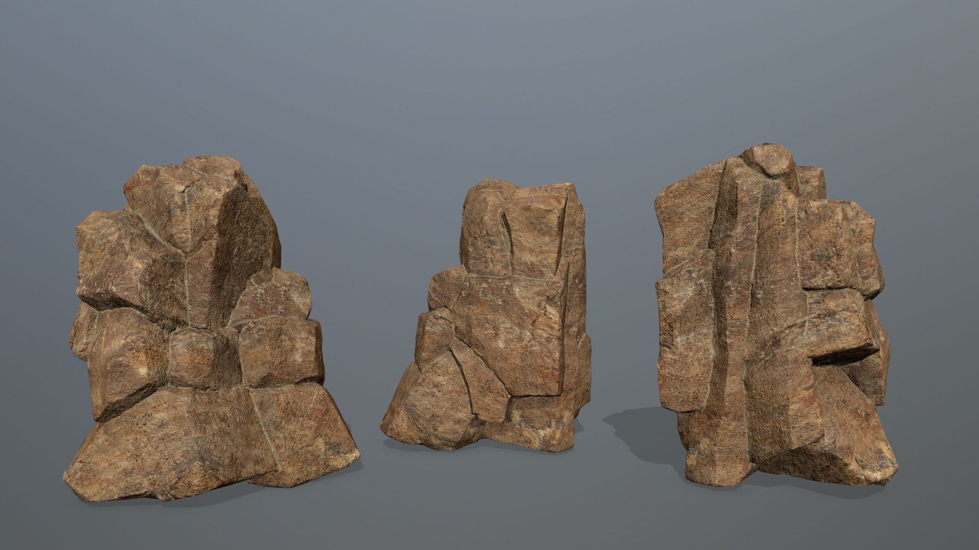 desert rocks  Low-poly 3D model_13