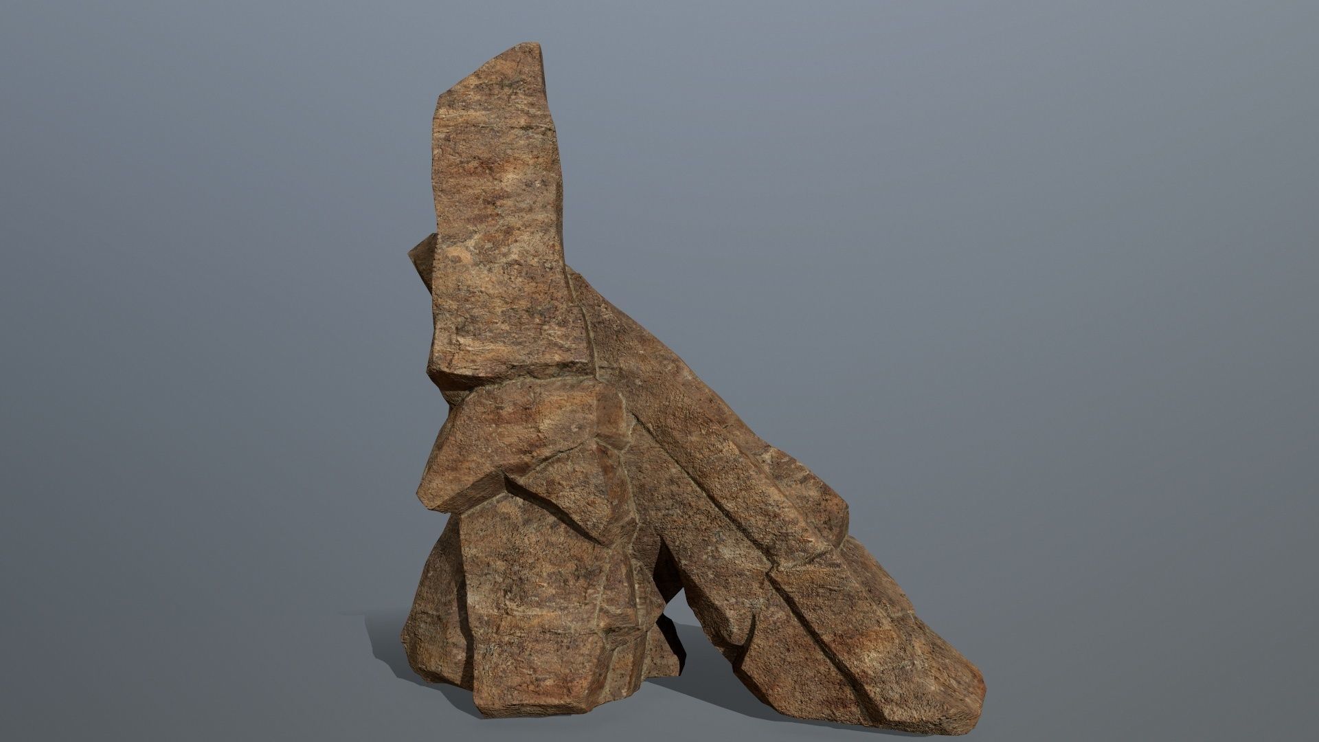 desert rocks  Low-poly 3D model_1