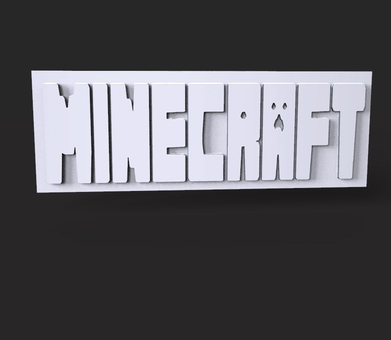 Minecraft logo 3D 3D print model_4