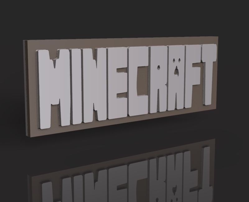 Minecraft logo 3D 3D print model_1