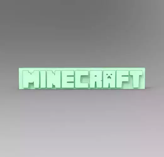 Minecraft logo 3D 3D print model