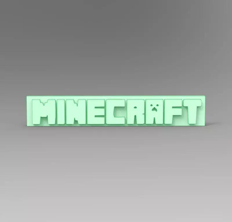 Minecraft logo 3D 3D print model_0