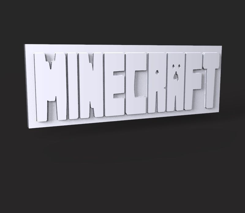 Minecraft logo 3D 3D print model_2